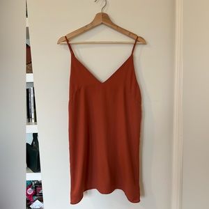 Rust Mini Slip Dress - Small
